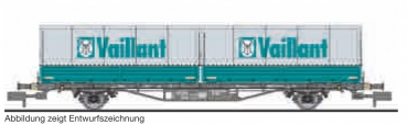 L265223 - Containertragwagen, DB, Lgjs 571.1, 440 4 621-0, mit 2 Wechselpritschen "Vaillant", Ep.IV