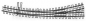 Preview: 20664-55 - Bogenweiche TTe 9,5° links Code55