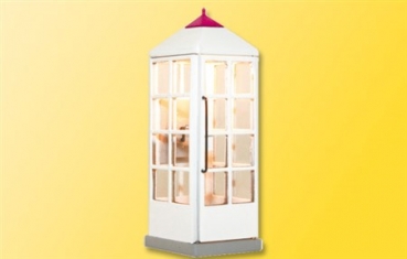 H0 Telefonzelle Telekom geschlossen, mit LED-Beleuchtung, Best.Nr V1372