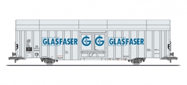 L235801 - Großräumiger Güterwagen, Hbbks, DB "GLASFASER", Ep.III (lang)