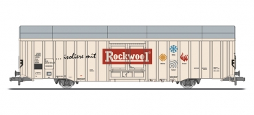 L235802 - Großräumiger Güterwagen, Hbbks, DB, "Rockwool", Ep.IV (lang)