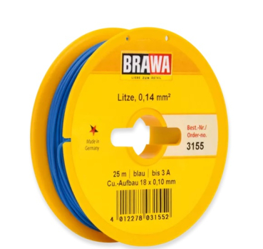 3155 - Litze 0,14 mm², blau