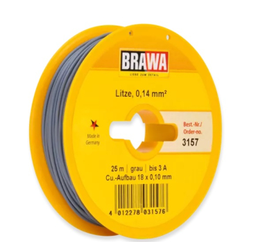 3157 - Litze 0,14 mm², grau