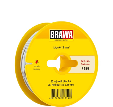 3159 - Litze 0,14 mm², weiß
