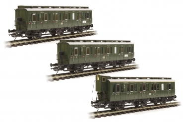 41160-80 - Wagen-Set mit 3 preußischen Abteilwagen, DB Ep. 3b