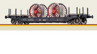 47918 - Tiefladewagen SSm K.Bay.Sts.B., mit Ladegut "S2/6 Radsätzen"