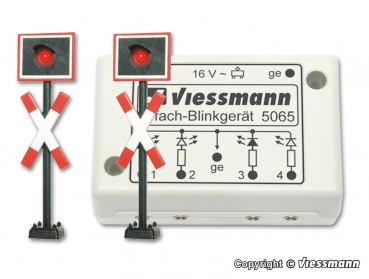 H0 Andreaskreuze mit Blinkelektronik, 2 Stück, Best.Nr V5060