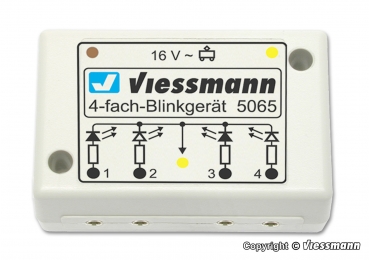 Vierfach-Blinkelektronik für Andreaskreuze, Best.Nr V5065