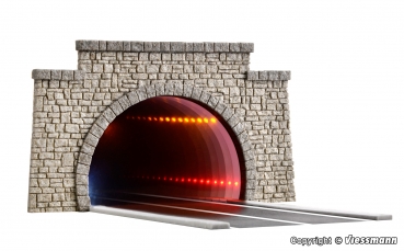 5097 H0 Straßentunnel, klassisch, mit LED Spiegeleffekt und Tiefenwirkung