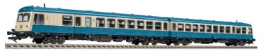 L133223 - Dieseltriebzug, 2-teilig, Baureihe 628.0 der DB,  ozeanblau / beige mit Pufferbohlen Wechselstrom