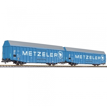 L230161 - 2-tlg.Set,Großraum-Güterwagen,Hbbks,DB,"METZELER",Ep.IV