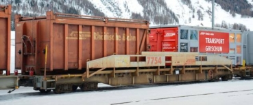 2290 199 - RhB P 10049 Tragwagen mit Schlackenmulden (hell + dunkel)