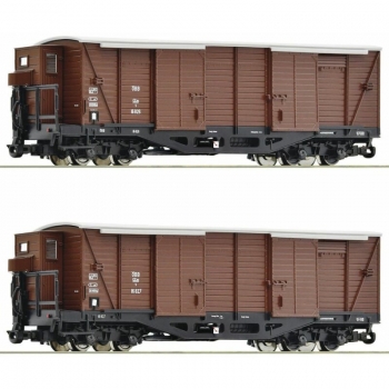 34583 - 2-tlg. Set: Gedeckte Güterwagen, ÖBB