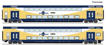 6220106 - 2-tlg. Set: Doppelstockwagen, metronom Wechselstrom