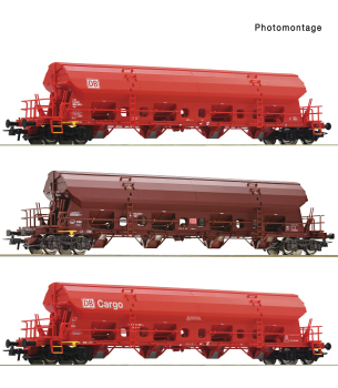 6600153 - 3-tlg. Set: Schwenkdachwagen, DB AG