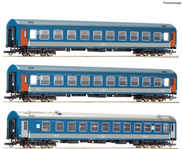 74188 - 3-tlg. Set 1: Reisezugwagen D 374/375 „Vindobona/Hungaria“, MAV