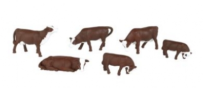 33102 - HO Cows - Brown & White