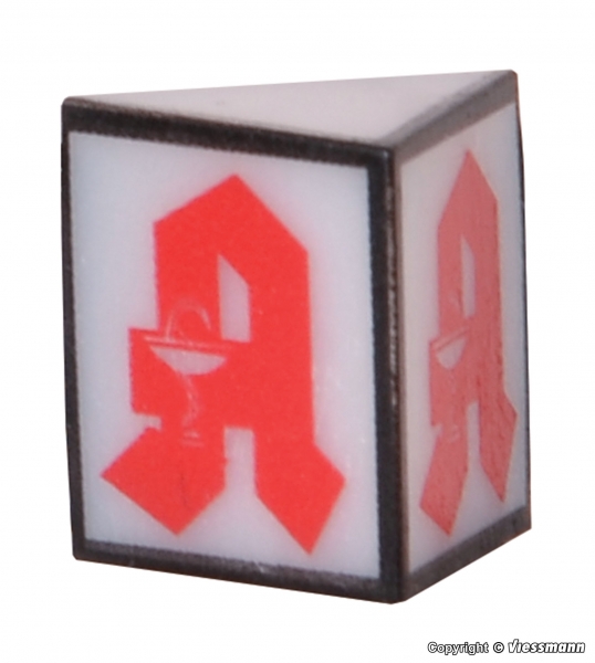 1375 - H0 Reklameschild Apotheke mit LED-Beleuchtung
