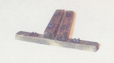 Holzschwellen Oe mit Messingschienenplatten 10 Stk, 00122