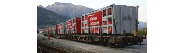 2291 127 - RhB R-w 8207 Tragwagen "Bündner Güterbahn" Apfel & Holz Ep.VI