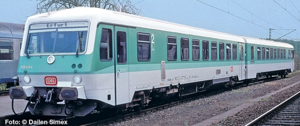 L163200 - Dieseltriebw., BR 628.4/928.4, 2-tlg., "Erfurt", DB AG, Ep.IV-V, minttürkis/lichtgrau