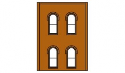 30108 - Two-Story Arched 4-Window