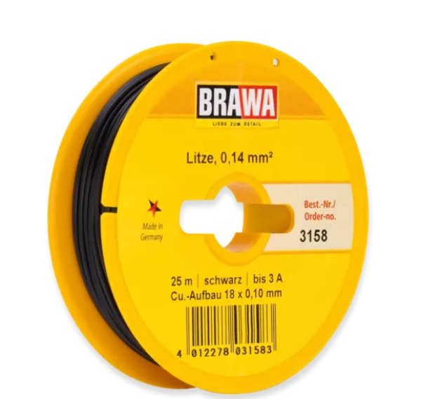 3158 - Litze 0,14 mm², schwarz
