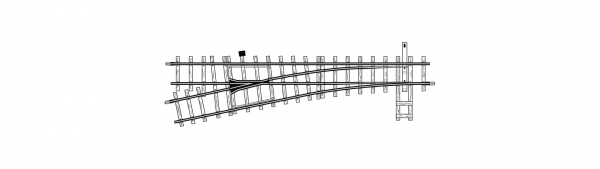 4211 000 - 12° Weiche links, 162,3 mm, R 515 mm