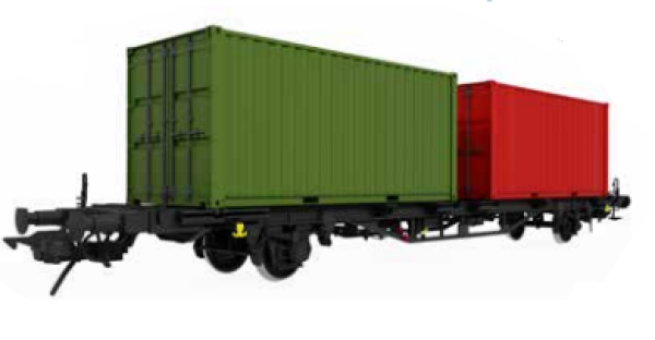 42350-01 - Containertragwagen mit 20‘ Container, DB, Ep.4
