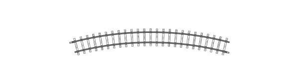 4240 000 - Gebogenes Gleis, R 376 mm, 30°