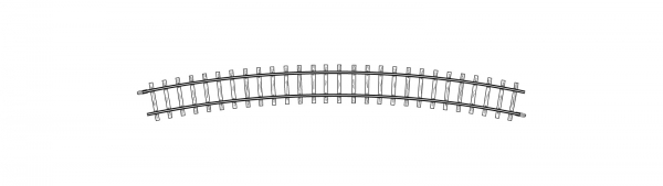 4276 000 - Gebogenes Gleis, R 515 mm, 24°