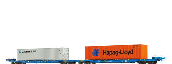 48109 - Containerwagen Sffggmrrss36 "MAERSK / Hapag-Lloyd" AAE Ep.VI