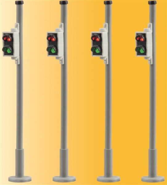H0 Fußgängerampel, 4 Stück, nur passend zu 5095 Verkehrsampel, Best.Nr V5096