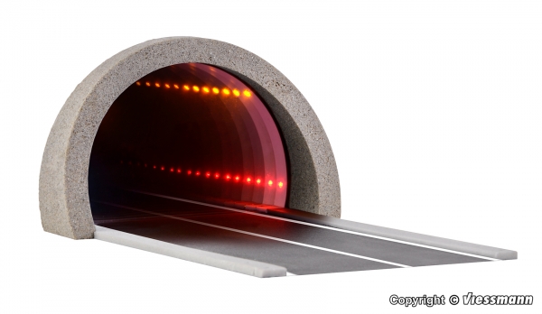 5098 H0 Straßentunnel, modern, mit LED Spiegeleffekt und Tiefenwirkung