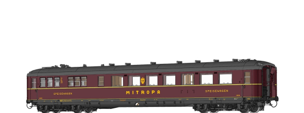 51038 - Speisewagen Hnbr MITROPA mit Beleuchtung Digital Wechselstrom