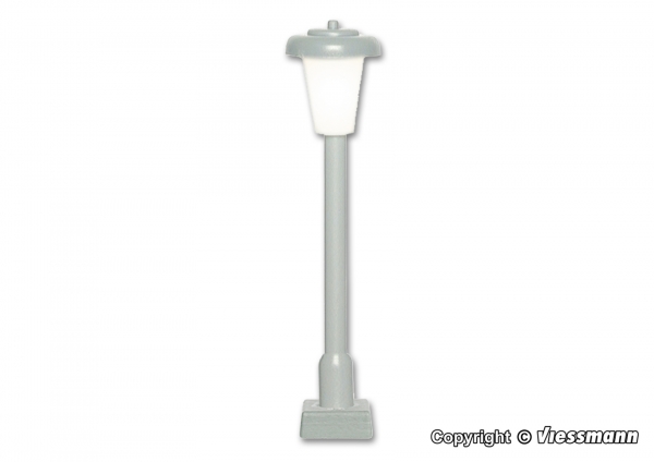 H0 Straßenleuchte modern, Kontaktstecksockel, LED weiß, Best.Nr V60801