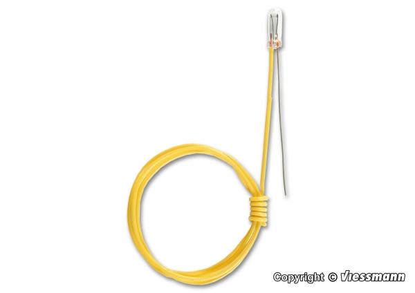 Glühlampe klar T 3/4, Ø 2,3 mm, 16 V, 30 mA, 1 Kabel, 1 blanker Draht, Best.Nr V6229