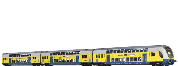 64545 - Doppelstock-Wagenset Metronom, 3er-Set (RE 3 Hamburg Hbf)