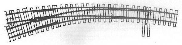 20594-70 - Bogenweiche H0m 9,5° links