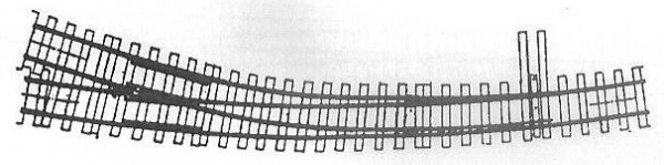 20595-70 - Bogenweiche H0m 9,5° rechts