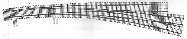 20703-83 - Doppelbogenweiche 7° rechts Code83