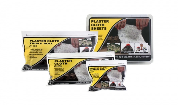 WC1192 - PLASTER CLOTH - Gipstuchrolle, breit     20.3 cm x 13,7 m