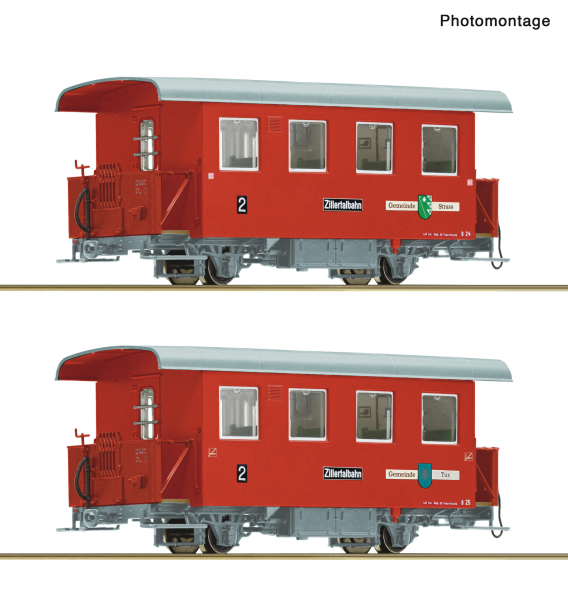 6240003 - 2-tlg. Set: Schmalspur-Personenwagen, Zillertalbahn