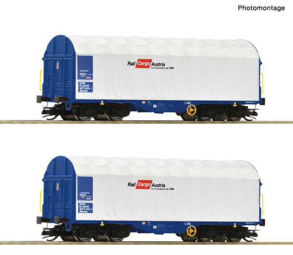 6680007 - 2-tlg. Set: Schiebeplanenwagen, ÖBB/RCW