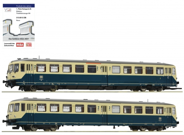 78083 - Akkutriebwagen BR 515 mit Steuerwagen, DB mit Sound Wechselstrom
