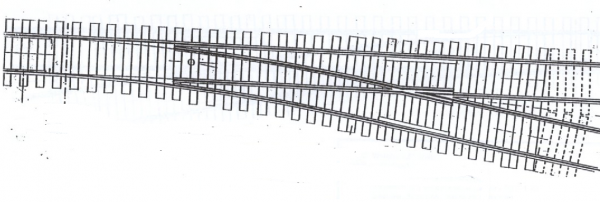 20573-55 - Modellweiche 9,5° rechts Code55