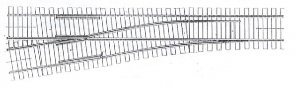 20615-70 - Modellweiche N 9,5° Code70