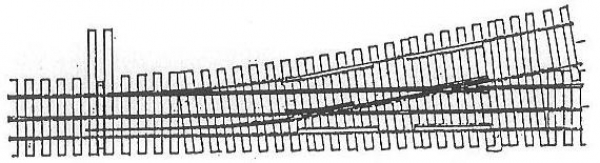 20941-70 - Zweispurweiche HO/HOe 9,5°