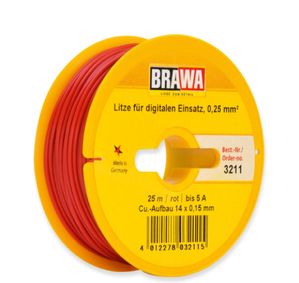 3211 - LITZE FÜR DIGITALEN EINSATZ, 0,25 MM², ROT