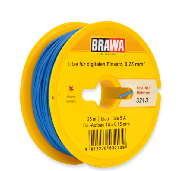 3213 - LITZE FÜR DIGITALEN EINSATZ, 0,25 MM², BLAU